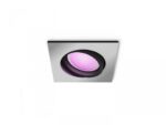 Spot LED RGB incastrat Philips Hue Centura, Bluetooth, GU10, 5.7W, 350lm, lumina alba si color (2000-6500K), IP20, 9cm, Argintiu