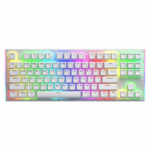 Tastatura mecanica cu fir Hator Gravity X TKL conectivitate USB, polling rate 1000Hz, iluminare RGB cu functia de a customiza fiecare tasta individual, tip switch HATOR Aurum Orange Linear rev.2.0, durata de viata switch 70M de clickuri, material taste ABS, profil  OEM, alb