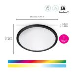 Plafoniera LED RGB WiZ SuperSlim, Wi-Fi, control vocal, 32W, 3750 lm ,lumina alba si color (2200-6500K), IP20, 55cm, Negru - Image 2