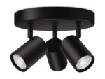 Spot LED RGB WiZ Imageo, Wi-Fi, Bluetooth, control vocal, 3xGU10, 3x5W ,1035 lm, lumina alba si color (2200-6500K), IP20, 12.3x21cm, Metal,Negru - Image 2