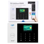 Sistem de alarma wireless PNI SafeHouse HS600 Wifi GSM 4G, suporta 90 zone wireless si 3 zone cu fir, compatibil cu aplicatia Tuya Smart, alerta prin SMS, apel vocal, notificare pe telefon, Zone wireless: 90, Zone Cablate: 3, Comunicator: 4G GSM, Numere de telefon comune 5 numere, Acumulator intern