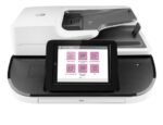 Scanner A4 HP Digital Sender Flow 8500 fn2, Suport plat, ADF, Duplex, Scanare către e-mail; salvare în folder de reţea; salvare pe unitate USB; trimitere pe FTP; trimitere către fax LAN; trimitere către fax prin Internet; agendă adrese locală; SMTP peste SSL,Rezolutie: 600 ppi, Volum de lucru