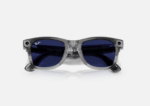 Ray-Ban Meta Wayfarer Gen 2 AI Glasses Shiny Transparent Grey/Sapphire Transitions RW4012 6840MF 53 - Image 4