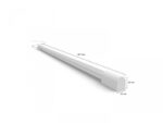 Tub LED RGB Philips Hue Play Gradient Compact, pentru TV 40-55", 1540 lm, lumina alba si color (2000-6500K), 87.7cm, Aluminiu, Alb - Image 3