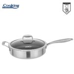 TIGAIE ADANCA INOX +CAPAC STICLA IN 3 STRATURI  28*7.5CM, 4.2 L, TITANIUM3, COOKING BY HEINNER - Image 3