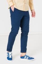 PANTALONI LUNG CASUAL BARBATI  NAVY S - Image 3