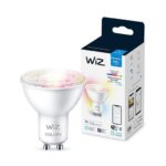 Bec LED RGB inteligent WiZ Connected Colors, Wi-Fi, GU10, 4.9W (50W) ,345lm, lumina alba si color (2200-6500K), compatibil Google Assistant/Alexa/Siri - Image 3