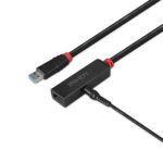 Adaptor Lindy USB 3.0 Active Extension Slim, material PVC, lungime cablu 5m, latime de banda suportata 5 Gbps, putere 2.5/0.7mm DC Connector - Image 2