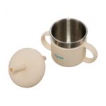 Cana din silicon cu pai si interior din inox,220 ml, U-Grow - Image 2