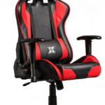 Scaun gaming X by Serioux, Torin, ajustabil, piele sintetica, piston pe gaz, manere reglabile, baza stea cu 5 picioare, greutate maxima admisa 150Kg, perne detasabile, negru si rosu