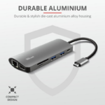 Hub USB Trust Dalyx, 7 porturi USB-C, negru - Image 8