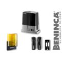 Kit automatizare pentru porti culisante KBULL5M Beninca, kitulcontinemotor KBULL5M cu centrala inclusa si receptor radio , 1 x perechefotocelule PUPILLA, 1 x lampa de semnalizare LAMPI.LED, 1 x telecomanda.Caracteristici motor: Viteza deschidere: 10.5 m./min; Ciclu defunctionare: 30 %; Alimentare
