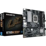 Placa de baza Gigabyte B760M D3HP, Socket 1700, DDR5, Micro-ATX