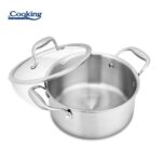 SEMIOALA INOX+CAPAC STICLA 24x12CM, 5L, ATOMIC3, COOKING BY HEINNER - Image 3