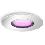 Spot LED RGB incastrat Philips Hue Xamento, Bluetooth, GU10, 5.7W,350lm, lumina alba si color (2000-6500K), IP44, Crom