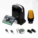 Kit automatizare poarta culisanta Motorline SLIDE1024 1000 kg, 7 m; Putere: 60W; Alimentare: 230 Vac 50 Hz; Rotatii pe minut: 1400 RPM; Distanta actionare: 25m; Viteza deschidere: 10 m/min;Protectie termica: 120°C;  Grad de protectie: IP44; Nivel zgomot: ≤ 56 dB; Pachetul contine: 1 x Motor