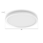 Plafoniera inteligenta LED RGB Philips Hue Surimu, Bluetooth, 40W, 2850lm, lumina alba si color (2000-6500K), IP20, 39.5cm, Aluminiu, Alb - Image 2