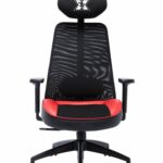 Scaun gaming Serioux Kyrian, adjustabil, piston pe gaz clasa 4, manere 3d, tetiere reglabile, baza stea cu 5 picioare, suporta pana la 150 kg, rosu