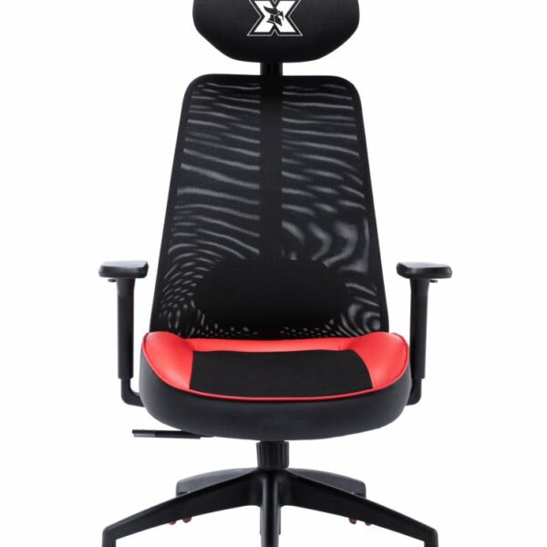 Scaun gaming Serioux Kyrian, adjustabil, piston pe gaz clasa 4, manere 3d, tetiere reglabile, baza stea cu 5 picioare, suporta pana la 150 kg, rosu