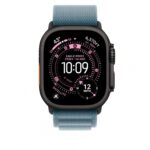 Curea pentru Apple Watch 49mm Light Blue Alpine Loop - Large - Black Titanium Finish - Image 2