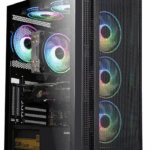Carcasa gaming Serioux Quantum, fara sursa, tip middle tower, capac superior cu filtru magnetic de praf, panoul lateral: sticla securizata, sasiu: SPCC 0.6T, USB2.0x2+HD Audio, USB 3.0 x1, porturi rezervate pentru ventilator:, față: 3 x ventilatoare fixe de 120mm(incluse)ARGB, suportă cooler pe