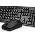 Kit TASTATURA si Mouse A4TECH, „GK-3+G3-330N", wireless, 104 taste format standard, mouse 1000dpi, 3/1 butoane, negru, „3330N”