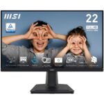Monitor MSI 21.5" PRO MP225, Diagonal (inch): 21.5, Diagonal (cm): 54.5, Aspect ratio: 16:9, Panel: IPS, Resolution: 1920x1080, Refresh Rate: 100Hz, Response time GtG: 4ms, Response time MPRT: 1ms, Brightness (max): 250 cd/㎡, Contrast (static) : 1300:1, Viewing angle: 178°/178°