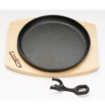 PLATOU SERVIRE ROTUND , 22 CM , FONTA PURA, CU MANER DETASABIL SI BAZA DIN LEMN, COOKING  BY HEINNER - Image 2