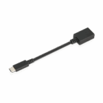 The USB-C Male to USB-A Female Cable Adapter connects USB-C notebooks and tablets to USB A accessories and electronics. It supports a 5Gbps data rate and 5V/2A power to USB A devices. It is also USB3.0 and USB2.0 compatible. The total Length is 140mm (5.51''). - Image 2
