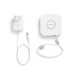 Pachet Philips Hue Secure 3 Senzori de contact + 1 Senzor de miscare + 2Becuri LED RGB inteligente, E27, 9W, 1100 lm, lumina albasi color(2000-6500K) + Consola Hue Bridge - Image 2