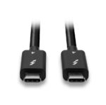 Cablu Lindy Thunderbolt 4, Length 1m, 40Gbps, passive, negru  Connectors  Connector A: Thunderbolt 4 USB Type C Male with E-Mark Connector B: Thunderbolt 4 USB Type C Male Housing Material: Stainless Steel Connector Plating: Nickel Pin Construction: Copper alloy Pin Plating: Gold Dimensions - Image 3