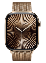 Apple Watch Series 10 Cellular 46mm Natural Titanium Case with Natural Milanese Loop - S/M