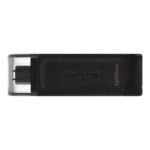 Memorie USB Kingston DataTraveler 70 128GB, USB 3.2, Negru