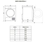 Uscator de rufe HEINNER HHPD-M8G3PDA++, 8 kg, Clasa: E, Alb - Image 2