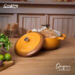 CRATITA ALUMINIU TURNAT + CAPAC 20x10 CM, 2.4L, NICOLAI TAND, ORIGINI, COOKING BY HEINNER - Image 6