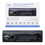 DAB si RDS radio MP3 player auto PNI Clementine 8480BT 4x45w, 12/24V, 1 DIN, cu SD, USB, AUX, RCA, Bluetooth si USB 1.5A pentru incarcare telefon, Radio: FM/DAB+, Radio FM: 87.5MHZ - 108.0MHZ, Radio DAB: 174.928MHZ - 239.200MHZ, Dimensiuni (L x H x A / Greutate): 187 X 115 X