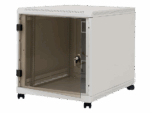 Rack de podea 19" Triton 12U 600x1000mm usa fata sticla panouri laterale/spate detasabile sectiuni pentru ventilatie activa, sectiuni acces cabluri sus/jos/spate IP30 gri