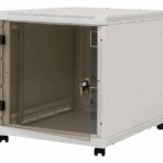Rack de podea 19" Triton 12U 600x1000mm usa fata sticla panouri laterale/spate detasabile sectiuni pentru ventilatie activa, sectiuni acces cabluri sus/jos/spate IP30 gri