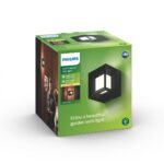 Aplica LED pentru exterior Philips Parterre, 8W (58W), 800 lm ,luminacalda (2700K), IP44, 130x130x130mm, Negru - Image 3