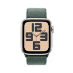 Apple Watch SE GPS 44mm Starlight Aluminium Case with Lake Green Sport Loop - Image 7