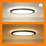 Plafoniera LED RGB WiZ SuperSlim, Wi-Fi, control vocal, 22W, 2600 lm ,lumina alba si color (2200-6500K), IP20, 43cm, Negru - Image 3