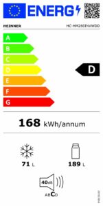 Combina frigorifica HEINNER HC-HM260INVWDD, No Frost, 260 l, Clasa D, Dozator apa, Compresor inverter, Alb - Image 3