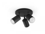 Spot LED RGB Triplu Philips Hue Fugato, Bluetooth, 3xGU10, 3x5.7W ,1050lm, lumina alba si color (2000-6500K), IP20, Metal, Negru - Image 4