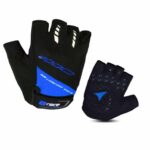 MANUSI B-RACE CU GEL NEGRU/ALBASTRU, M