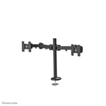 Neomounts by Newstar full motion dual desk mount (grommet) for two 10- 27" monitor screens, height adjustable - Black  General Min. screen size*: 10 inch Max. screen size*: 27 inch Min. weight: 0 kg (per screen) Max. weight: 8 kg (per screen) Screens: 2 VESA pattern: 75x75, 100x100 mm - Image 5