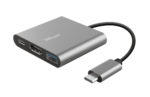 Hub USB Trust Dalyx, 3 porturi USB-C, silver