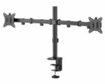 Suport 2 monitoare SeriouxMM66-C024, brat articulat monitor, compatibilitate dimensiune ecran 17"-32",  greutate maximă suportata: (per ecran): 9kg, VESA: 75x75, 100x100, inclinare: +45°~-45°, pivotare: +90°~-90°, rotația ecranului: + 180°~-180°, instalare: clemă, grommet - Image 7