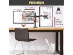 Suport monitor Barkan M142T full motion, pentru monitoare de 13"-27", greutate maxima suportata per ecran 5 kg, VESA max. 100x100mm, negru - Image 3
