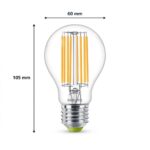 Bec LED Philips Classic A60, Ultra Efficient Light, E27,  4W (60W), 840 lm, lumina calda (3000K) - Image 3