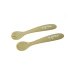 Set diversificare 5 piese silicon : baveta, bol, farfurie, lingurita si furculita, olive, U-Grow - Image 6